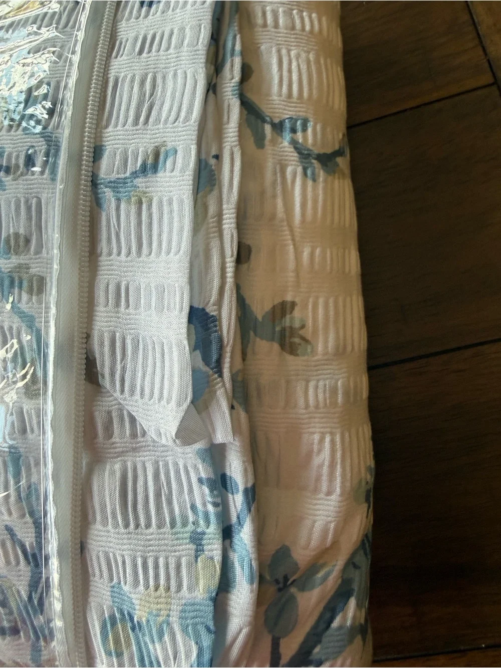 NWT Audrey Blossoms Plisse Bedspread Floral Blue Full Cottagecore